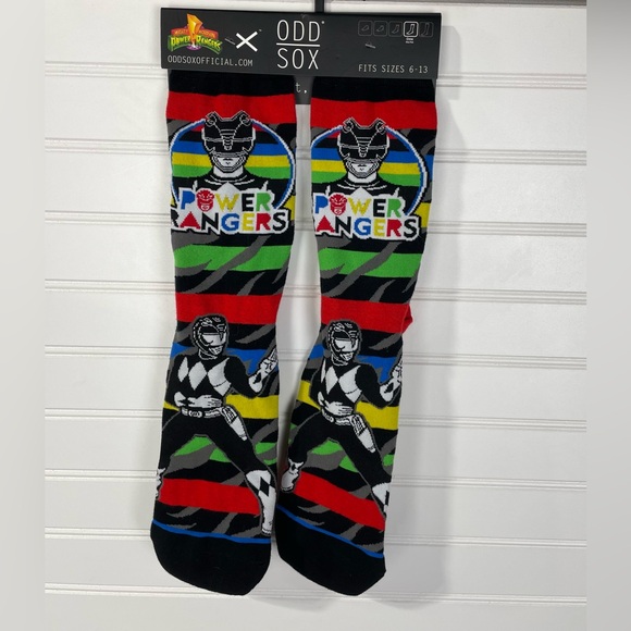 Odd Sox Accessories - Odd Sox Power Rangers Crew Socks Size 6-13